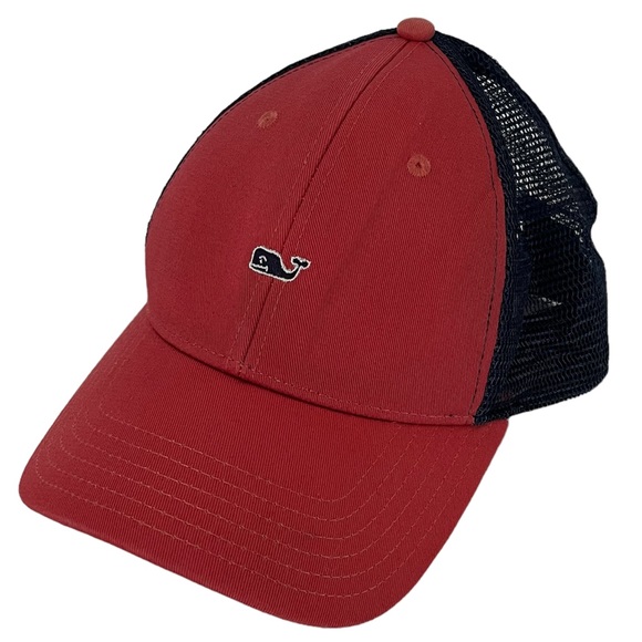 Vineyard Vines Red/Navy Trucker Hat SnapBack - Picture 1 of 5